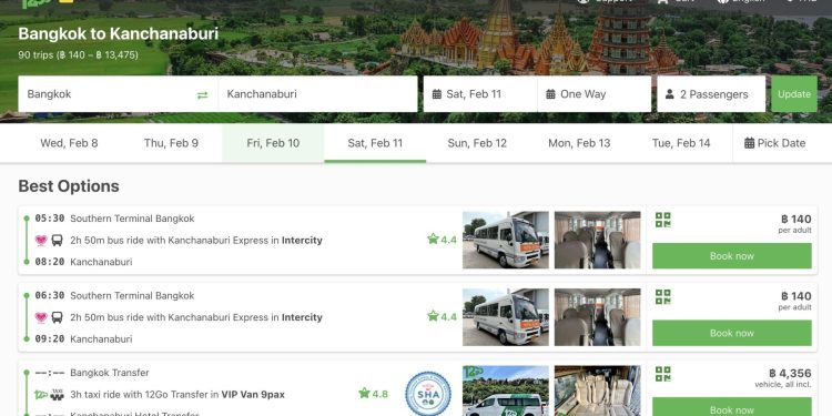 12 Go : arrange charter flights, whole train carriages, buses of all sizes and classes, mini-vans, ferry tickets, luxurious yachts or even really cool limousines